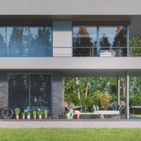 modern house with garden - garden decoration stock pictures, royalty-free photos & images