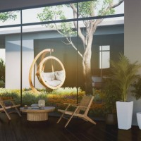 modern house with small interior garden - garden decoration stock pictures, royalty-free photos & images