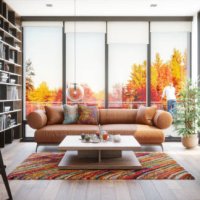 modern living room - home decoration stock pictures, royalty-free photos & images