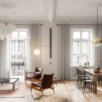 modern living room interior design in 3d - home decoration stock pictures, royalty-free photos & images