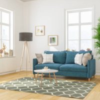 modern living room interior with comfortable sofa - home decoration stock pictures, royalty-free photos & images