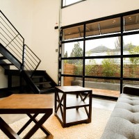 modern living space with natural light - garden decoration stock pictures, royalty-free photos & images