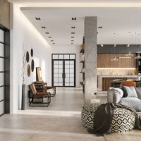 modern loft apartment interior - home decoration stock pictures, royalty-free photos & images