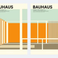 modern minimalism bauhaus style building structure office space poster collection - home decoration stock illustrations