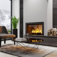 modern minimalist apartment interior living room with fireplace - home decoration stock pictures, royalty-free photos & images