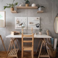 modern small home office - home decoration stock pictures, royalty-free photos & images