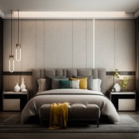 modern style bedroom - home decoration stock pictures, royalty-free photos & images