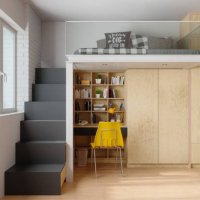 modern teen room with bunkbed, study desk, bookshelf and wooden cabinet - home decoration stock pictures, royalty-free photos & images