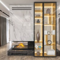modern villa fireplace - home decoration stock pictures, royalty-free photos & images