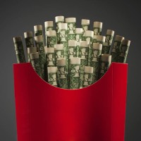 money in french fry packaging - food stock pictures, royalty-free photos & images