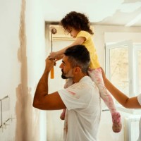 mooi huis voor mooie familie - home decoration stockfoto's en -beelden