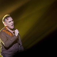 Morrissey, vocalist of the band The Smiths, performs on stage at Volkswagen Arena on December 17, 2014 in Istanbul, Turkey.