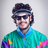 mullet man with 1980's-1990's fashion style - fashion stock pictures, royalty-free photos & images