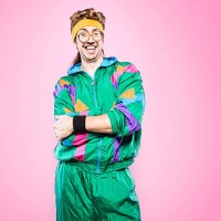 mullet man with eighties fashion style - fashion stock pictures, royalty-free photos & images