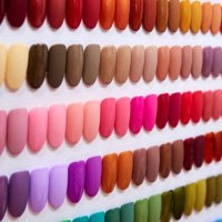 multi-colored nails palette - nails art stock pictures, royalty-free photos & images