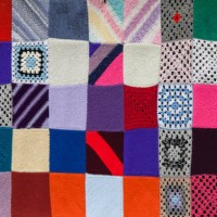 multicolored knitted patchwork - fashion stock pictures, royalty-free photos & images