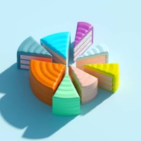 multicolored pie chart - food photos et images de collection