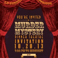 murder mystery dinner theatre invitation template vintage design - home decoration stock illustrations
