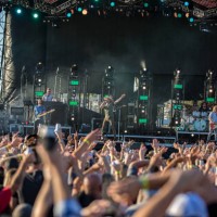Musician Dustin Lynch performs on stage at Boots In The Park at Waterfront Park on August 01, 2021 in San Diego, California.