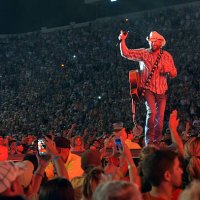 Musician Toby Keith performs during the Oklahoma Twister Relief Concert to benefit United Way of Central Oklahoma May Tornadoes Relief Fund at...