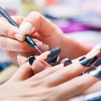 nail manicure - gel nails - nails art stock pictures, royalty-free photos & images