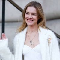 Natalia Vodianova attends the Schiaparelli Haute Couture Spring-Summer 2025 show as part of Paris Fashion Week on January 27, 2025 in Paris, France.