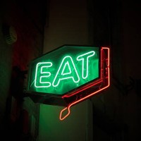 neon fast food restaurant sign - food stock pictures, royalty-free photos & images