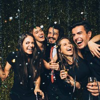 new year party - home decoration stock pictures, royalty-free photos & images