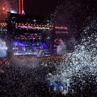 New Year's festivities during New Year's Eve Live Nashville's Big Bash at Bicentennial Capitol Mall State Park on December 31, 2024 in Nashville,...