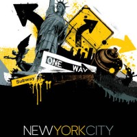 new york city grunge vector - fashion stock illustrations