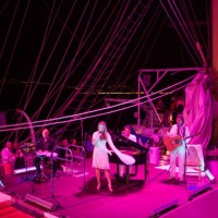 night-time concert by band 