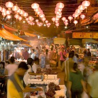 night market in bangkok's china town - food stock pictures, royalty-free photos & images