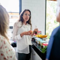 nutritionist organizing meal plans for a senior couple during a diet consultation - food stock pictures, royalty-free photos & images