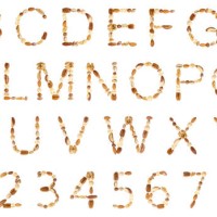 nuts alphabet (uc) and digits - food stock pictures, royalty-free photos & images