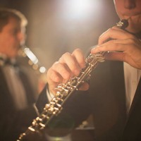 oboist performing - concert stock pictures, royalty-free photos & images