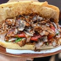 October 2024, Berlin: A kebab from the Elbis-Döner restaurant at Berliner Straße 2 in Wilmersdorf. Only veal is used here, seasoned according to...