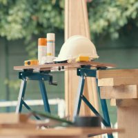 of woodworking supplies in the backyard at home - home decoration stock pictures, royalty-free photos & images