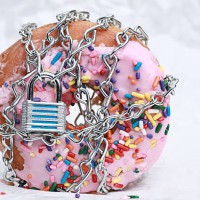 off limits donut - junk food stockfoto's en -beelden