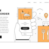 online food order - landing page template - junk food stock illustrations