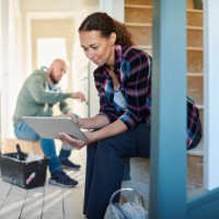 online shopping for the renovation - home decoration stock pictures, royalty-free photos & images