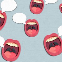 open mouth seamless pattern with speech bubble - fashion stock pictures, royalty-free photos & images