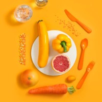 orange colour vegetables and fruits still life. - food stock pictures, royalty-free photos & images