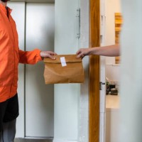 ordering food at work - food stock pictures, royalty-free photos & images