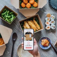 ordering takeaway meal at home - junk food stock pictures, royalty-free photos & images