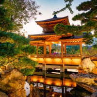 oriental pavilion and pond in nan lian garden, hong kong - garden decoration stock pictures, royalty-free photos & images