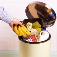 out of date food in garbage bin. - food stock pictures, royalty-free photos & images