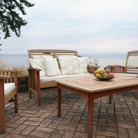 outdoor furniture on patio - garden decoration stock pictures, royalty-free photos & images