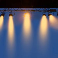 outdoor lighting on a stage. - concert stock pictures, royalty-free photos & images