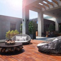 outdoor relax in luxurious style - garden decoration stock pictures, royalty-free photos & images