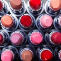 overhead view of lipsticks - fashion stock pictures, royalty-free photos & images